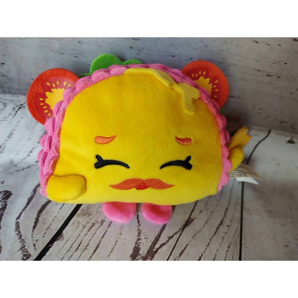 Shopkins Taco Terrie Plush Stuffed Toy 7 Inch EUC Clean Tomato Lettuce Cheese